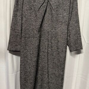 Chic 3/4 Sleeve Gray Tweed Dress